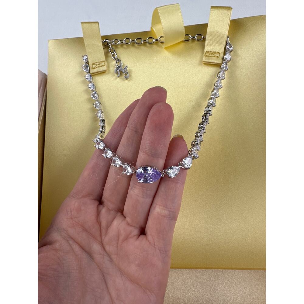 Nana Jacqueline - Valentina Crystal Necklace with Purple - Picture 3 of 7